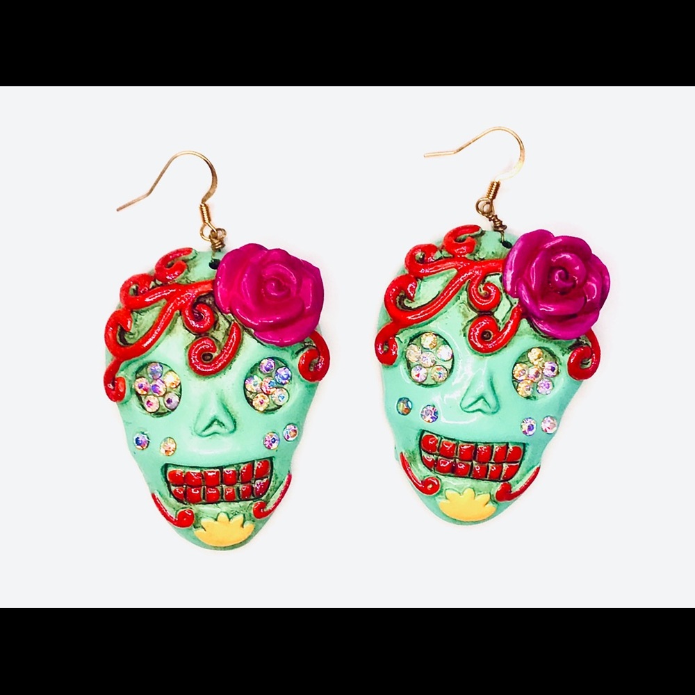 Day of the Dead Sugar Skull Earrings 💀